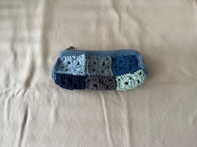 拼貼筆袋 小物袋 棉 手工編織
