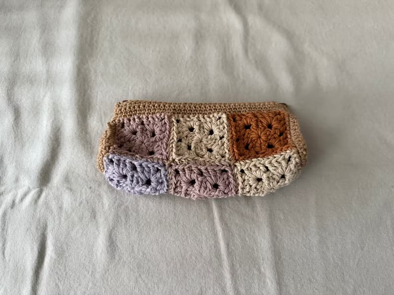 拼貼筆袋 小物袋 棉 手工編織