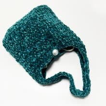 鈎織絲絨側孭袋