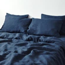 Navy linen duvet cover / Softened linen / Comforter cover / Quilt cover