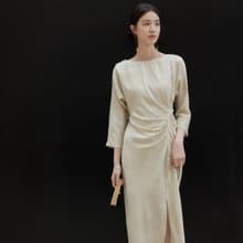 東方形制 天絲垂順感新中式連身裙