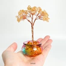 水晶樹 水晶招財樹 水晶發財樹 聚寶盆 黃水晶 風水擺件 開運小物