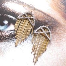 Vintage Jewelry 西洋古董飾品 水母流蘇  針式耳環