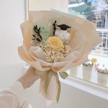 你是我的太陽白雲畢業花束 畢業禮物 滿天星 乾燥花束 交換禮物