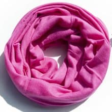 喀什米爾Cashmere/羊絨圍巾/純羊毛圍巾披巾/戒指絨披肩-玫瑰粉紅