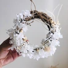 Ochre 不凋聖誕花圈_15cm