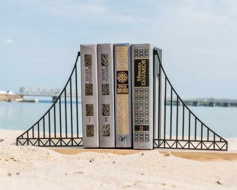 Metal Bookends // Verrazano Bridge // Cool Home Decor Gift// Free shipping //