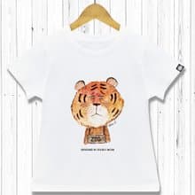 STATELYWORK 厭世生肖-虎-男女童裝白T恤