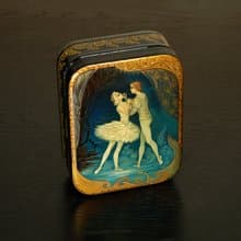 Swan Lake lacquer box ballet artwork unique collectible Christmas Gift Wrapping