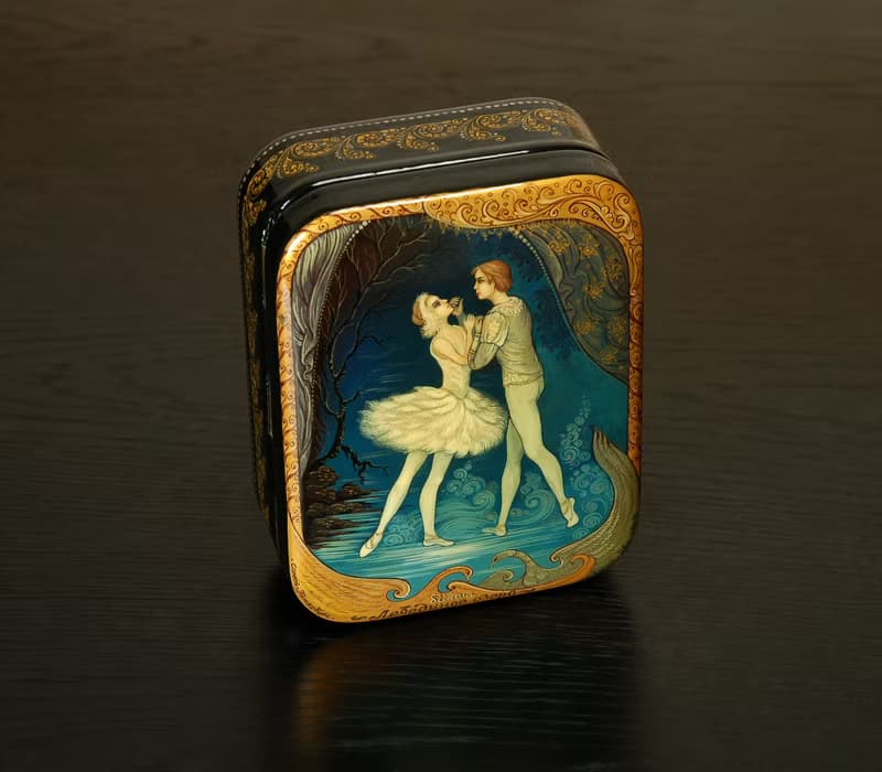 Swan Lake lacquer box ballet artwork unique collectible Christmas Gift Wrapping