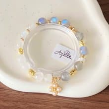 Amelia Jewelry丨塵世之夢丨天然月光石灰月光白月光原創手鍊