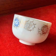 日本 小島號造繪描金邊花朵杯 │ 昭和時期  懷舊  復古文青