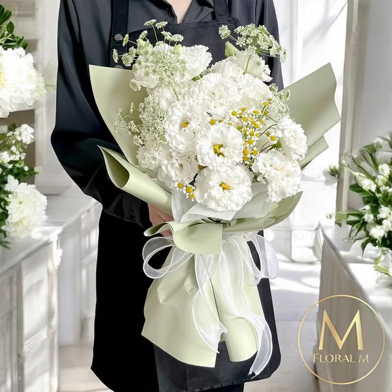 夏日最好祝福清新桔梗鮮花花束