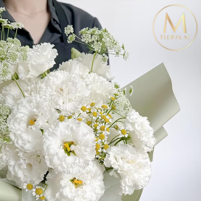 夏日最好祝福清新桔梗鮮花花束
