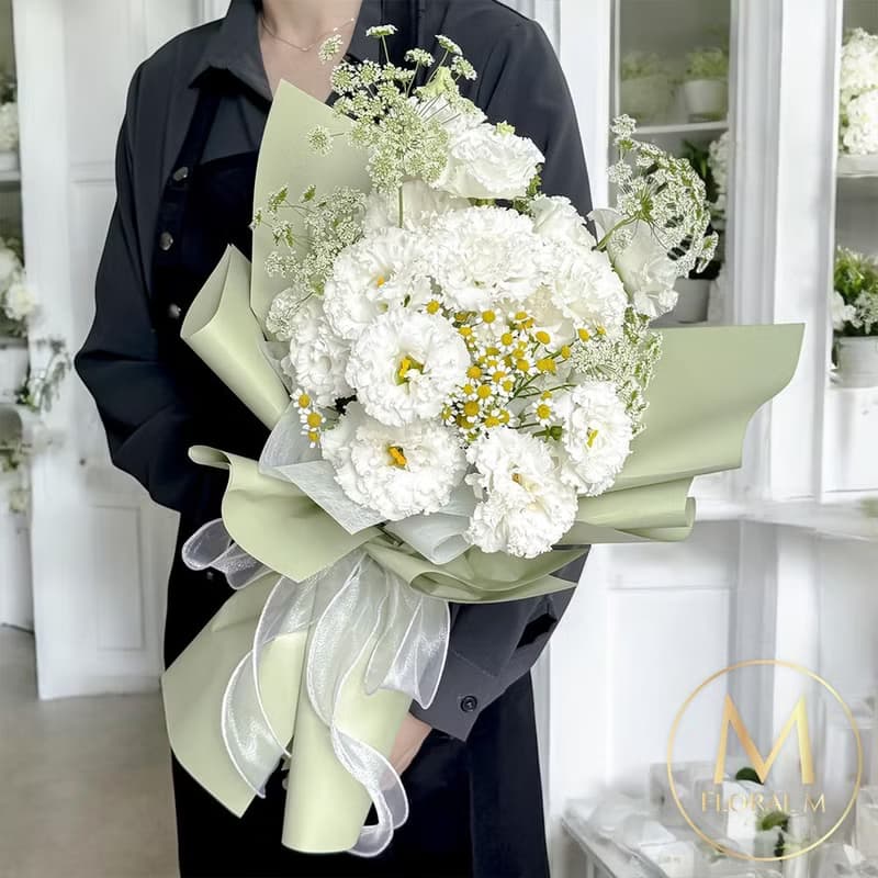 夏日最好祝福清新桔梗鮮花花束
