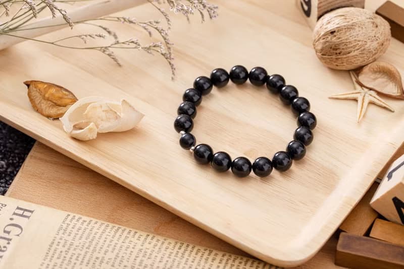 黑曜石眼男士手鍊、(含開光)釋放負能量、避邪、化煞、轉運、聚財