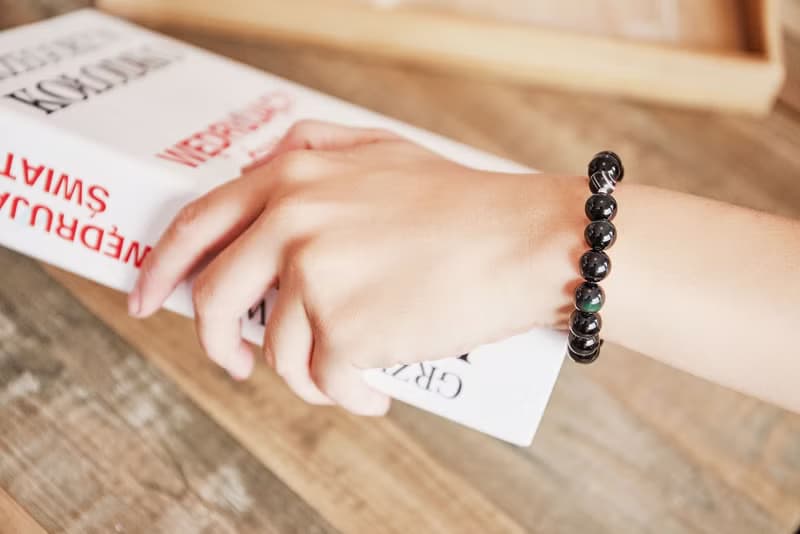 黑曜石眼男士手鍊、(含開光)釋放負能量、避邪、化煞、轉運、聚財