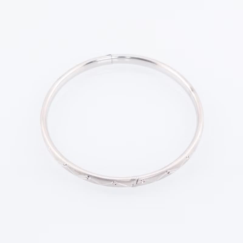 寶麗金珠寶-進口白K金手環