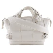 【日本直送】ボッテガヴェネタ BOTTEGAVENETA アルコツールバッグ ハンドバッグ マキシイントレ 2WAYショルダー カーフ 白 レディース【中古】
