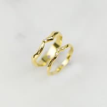 【荆棘】18K實金結婚戒指, 情侶對戒 - MEAS 102AB