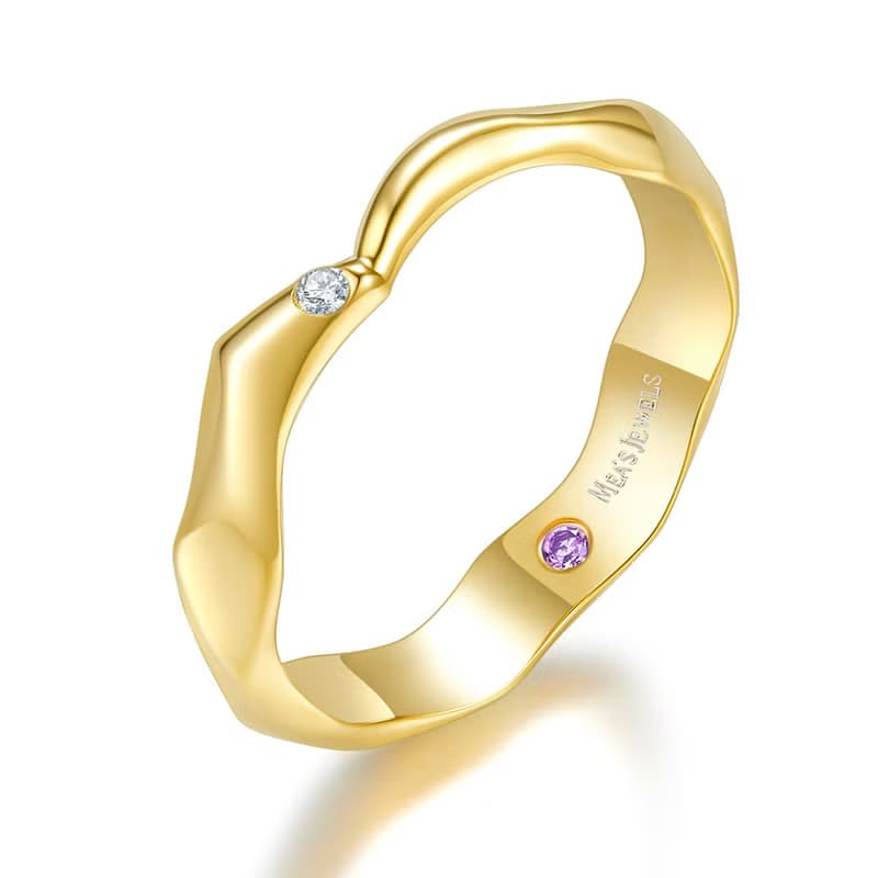 【荆棘】18K實金結婚戒指, 情侶對戒 - MEAS 102AB