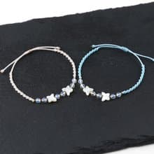 Butterfly Mother-of-Pearl Opalite Knot Bracelet