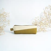 現貨手作抹茶色筆袋收納袋-淺