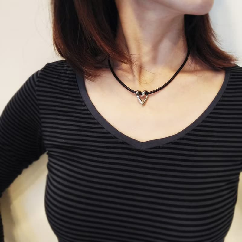 curly heart necklace 愛心捲項鍊 | 925銀 限量 情人節禮物 心型