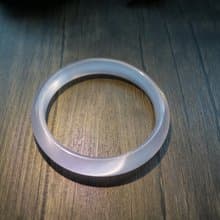 淡紫色紫羅蘭細條手鐲天然玉髓手環禮盒