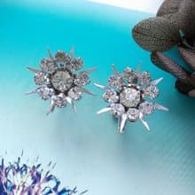 Vintage Jewelry 西洋古董飾品 Bugbee & Niles 花形 栓式耳環
