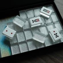 【棋牌桌遊】麻雀尺寸 開運閃銀水晶骨牌