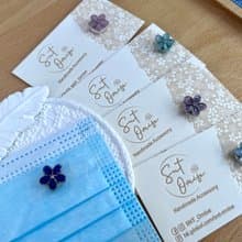 【五瓣花擴香石口罩扣】香港手作/擴香石飾品/禮物/手信/口罩扣