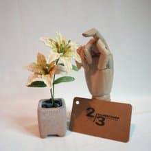鉤織百合小盆栽 -微鉤/微鈎-
