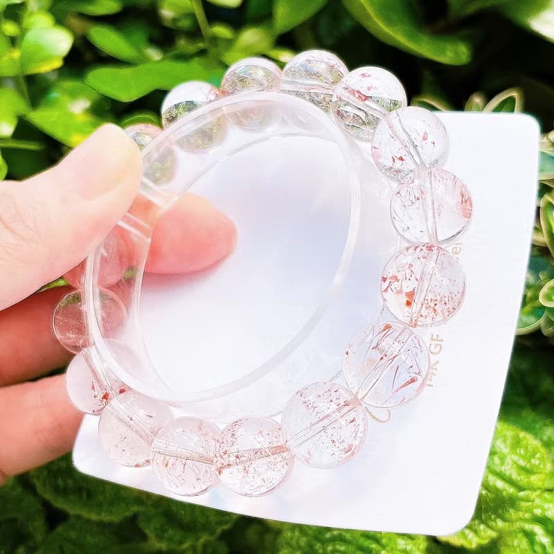 頂級全淨透 紅超七三輪骨幹 大球球手鍊