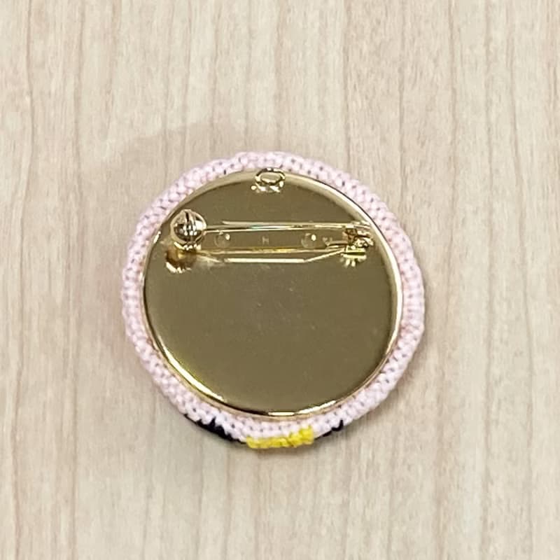 黑色招財貓 十字繡胸針