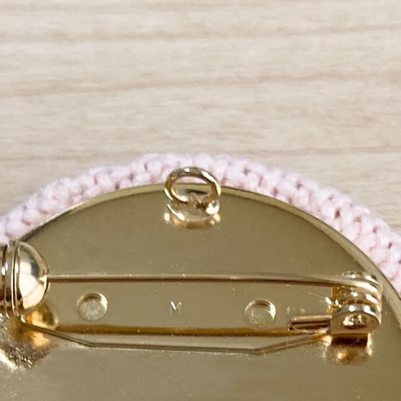 黑色招財貓 十字繡胸針