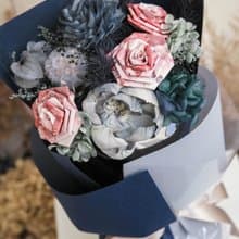 藍色花束/鈔票花束/小花束/有錢花/錢花束/生日禮物/賀禮/紙鈔花