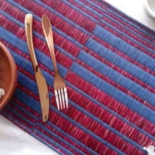 Set 2, Indigo Housewarming, Home Gifts, placemat, table mat, jute platemat
