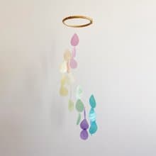 DIY-KIT | London Xyl.-Raindrop-Rainbow | Shell Wind Chime Mobile | #0-448