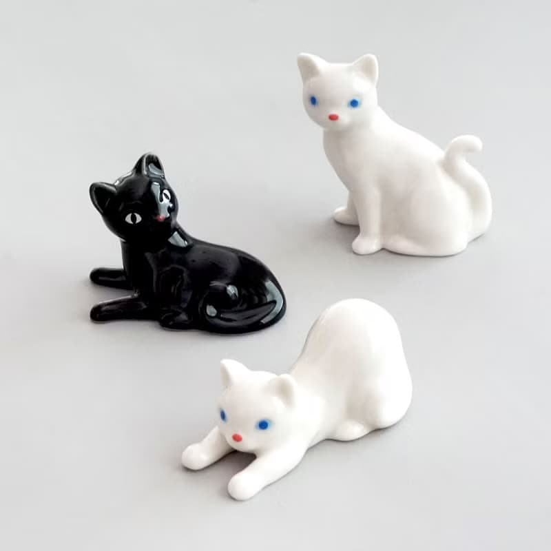 padou Classic Cat Ceramic Figure Gift Present Cute Cutlery Chopsticks Japan