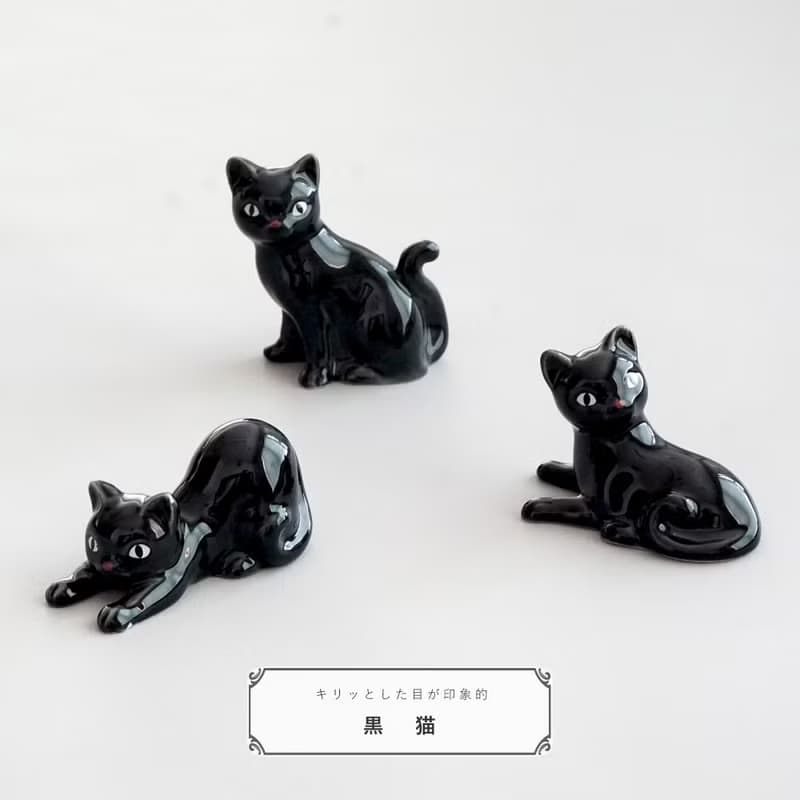 padou Classic Cat Ceramic Figure Gift Present Cute Cutlery Chopsticks Japan
