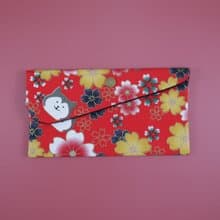 燙金紅包袋 燙金柴犬櫻花 布紅包袋 存摺袋 龍年紅包春聯