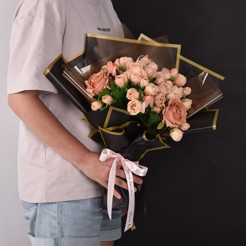 Meric Garden  仿真暮粉頌歌 Rosé Nocturne花束