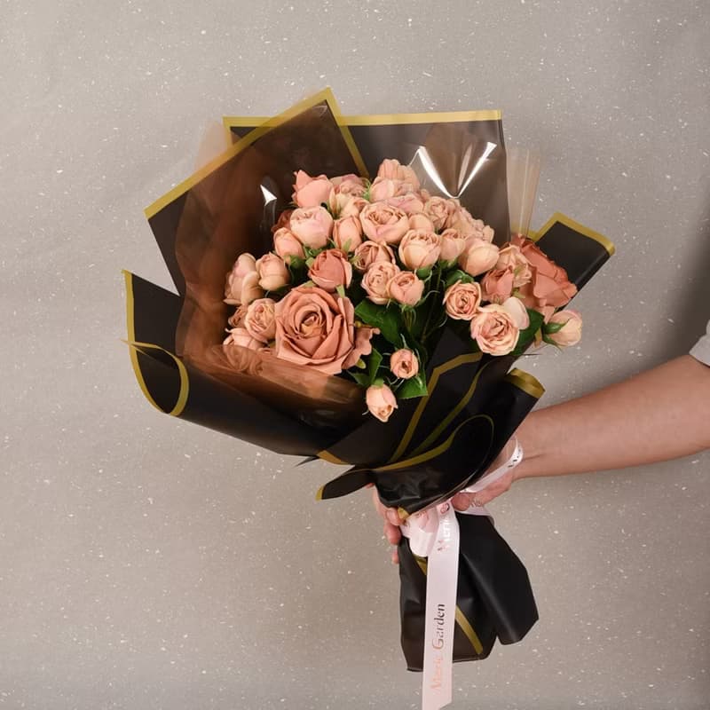 Meric Garden  仿真暮粉頌歌 Rosé Nocturne花束