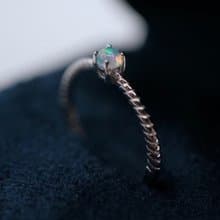 ITS-R165【純銀戒指・Opal・歐泊・蛋白石】蛋白石純銀戒指