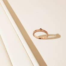 新古典鑽石戒指 玫瑰金色/鑽戒 尾戒 單鑽 線戒 925銀 克拉 珠寶