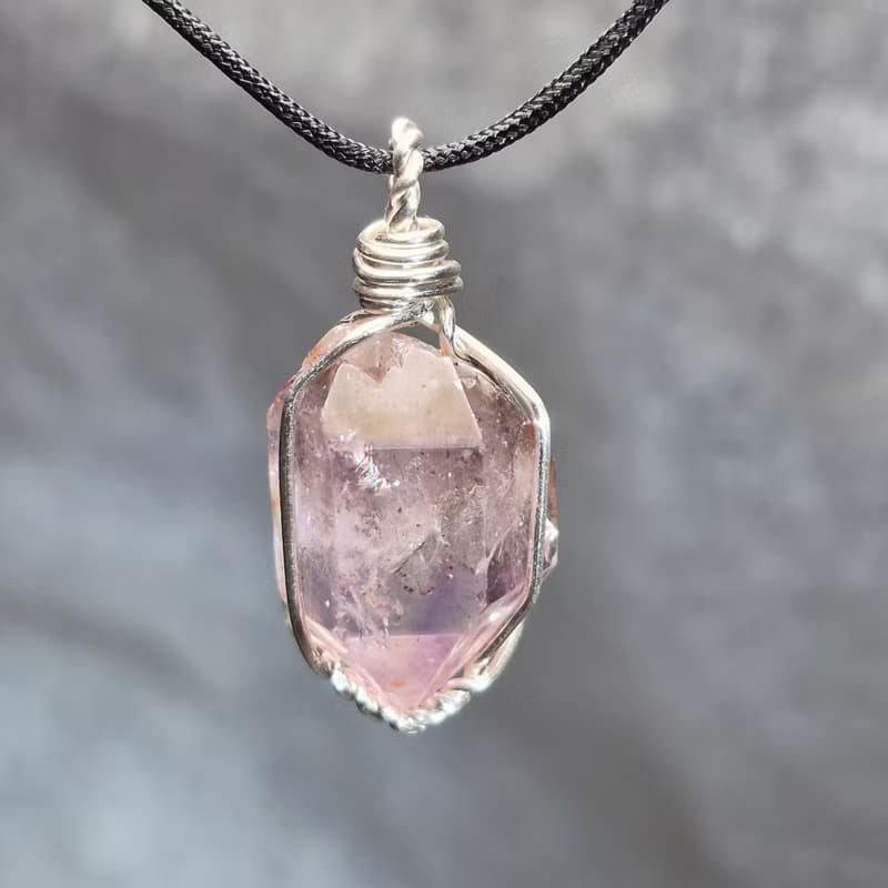 •超七小精靈1• 超七水晶 水晶原礦吊墜 手作繞線