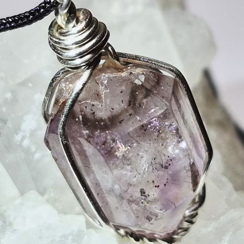 •超七小精靈1• 超七水晶 水晶原礦吊墜 手作繞線