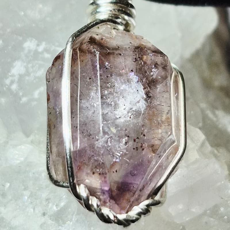 •超七小精靈1• 超七水晶 水晶原礦吊墜 手作繞線