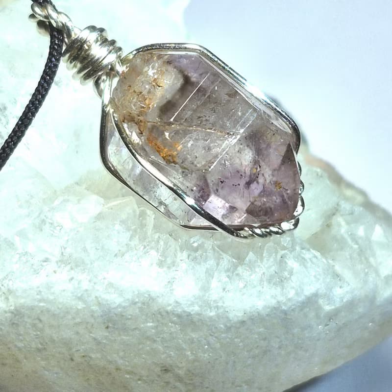 •超七小精靈1• 超七水晶 水晶原礦吊墜 手作繞線